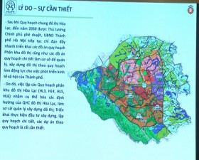 Hội nghị lấy ý kiến về Đồ án quy hoạch phân khu đô thị Hoà Lạc (khu HL3, HL4, HL6) tỷ lệ 1/2000
