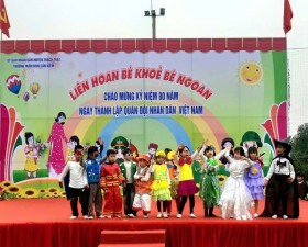 Gần 500 học sinh Trường Mầm non Cần Kiệm sôi nổi tham gia Liên hoan “Bé khỏe, bé ngoan”