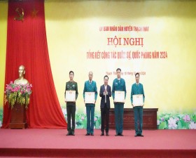 Thạch Thất tổng kết công tác quân sự, quốc phòng năm 2024