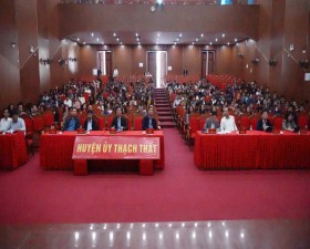 Thạch Thất 6.677 đại biểu dự Hội nghị trực tuyến toàn quốc triển khai tổng kết Nghị quyết số 18