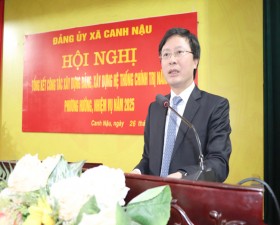 Đ/c Phó Bí thư Thường trực Huyện ủy- Chủ tịch HĐND huyện dự hội nghị Tổng kết công tác xây dựng Đảng tại Đảng ủy xã Canh Nậu