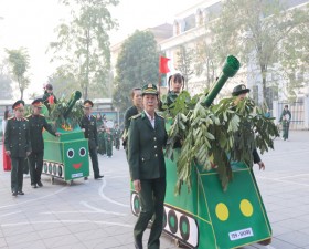 Sôi nổi các hoạt động trải nghiệm “Chúng cháu là chiến sĩ tí hon” tại trường Mầm non Dị Nậu