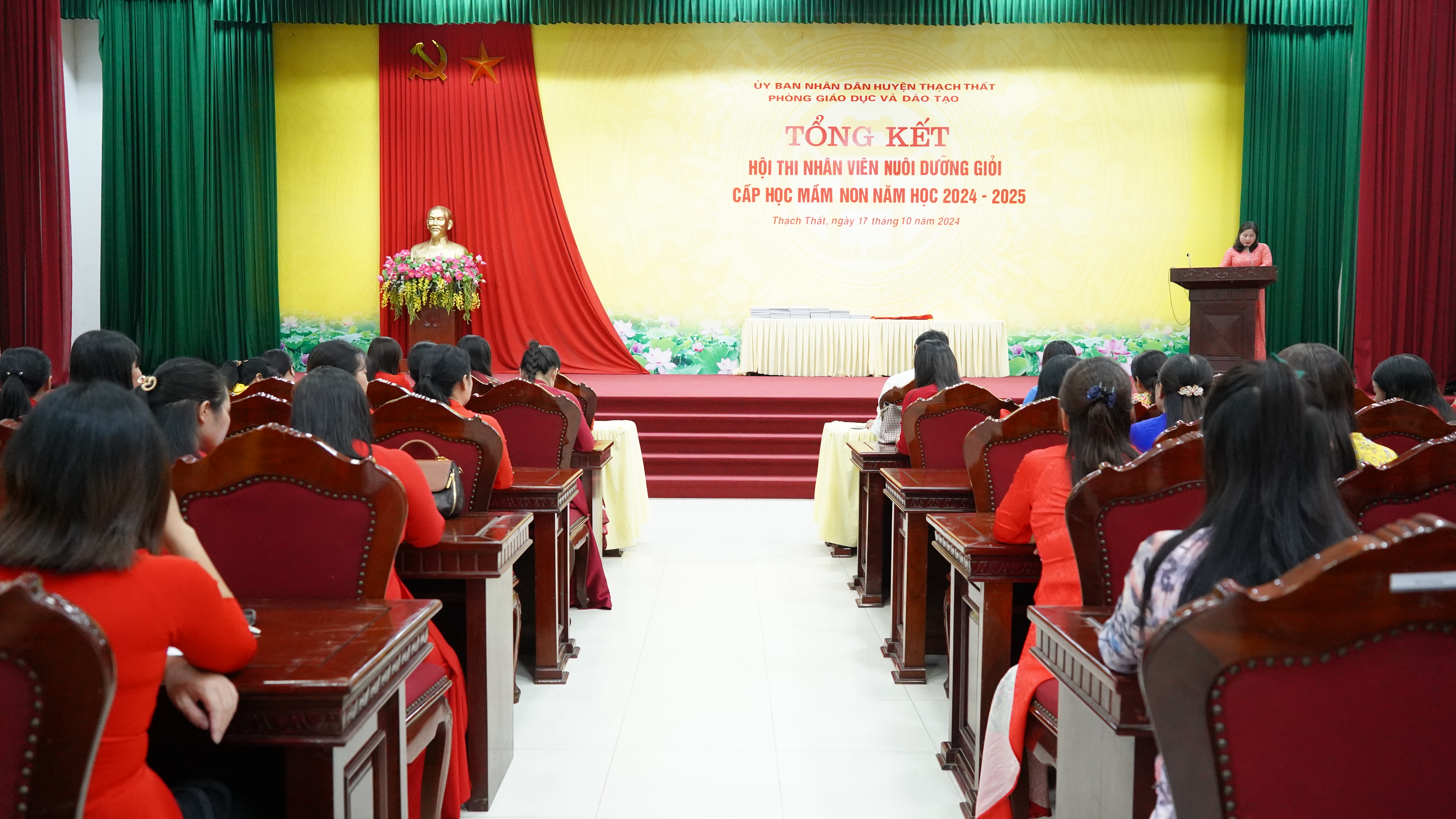 Tổng kết Hội thi nhân viên nuôi dưỡng giỏi cấp học mầm non huyện Thạch Thất năm học 2024 -2025