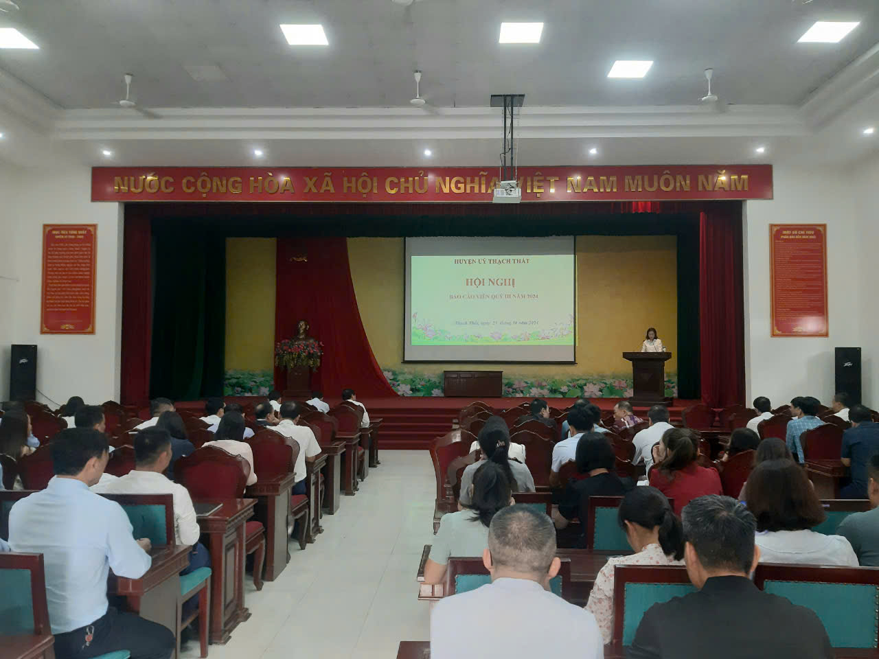 Thạch Thất bồi dưỡng nghiệp vụ báo cáo viên quý III/2024