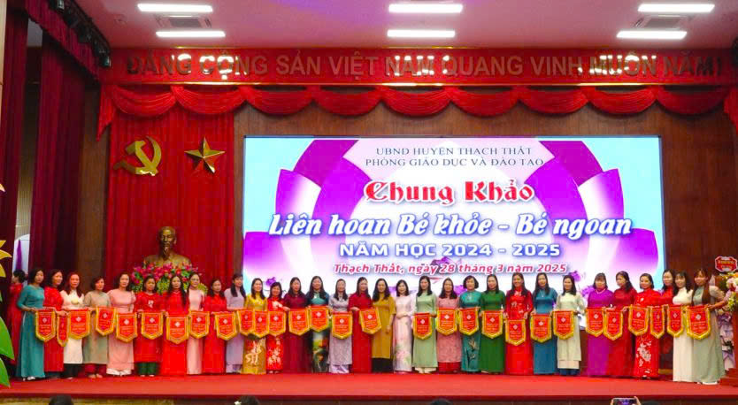 Thạch Thất- Chung khảo Liên hoan “Bé khỏe, bé ngoan” cấp học mầm non năm học 2024 – 2025