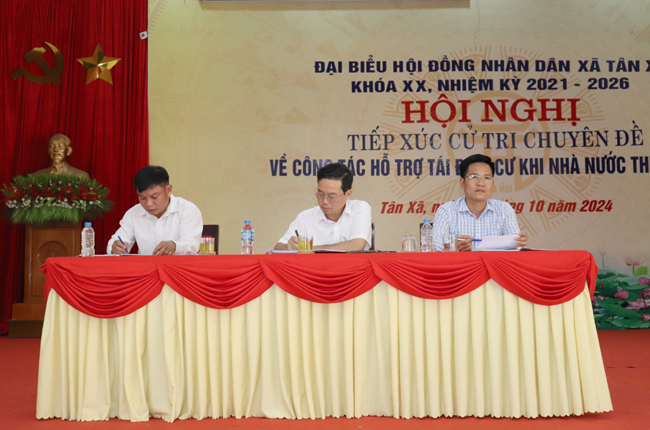 HĐND xã Tân Xã tiếp xúc cử tri chuyên đề