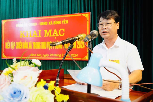 Bình Yên: Diễn tập chiến đấu trong khu vực phòng thủ xã năm 2024